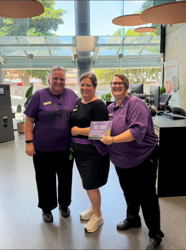 Branch staff on purple Friday.